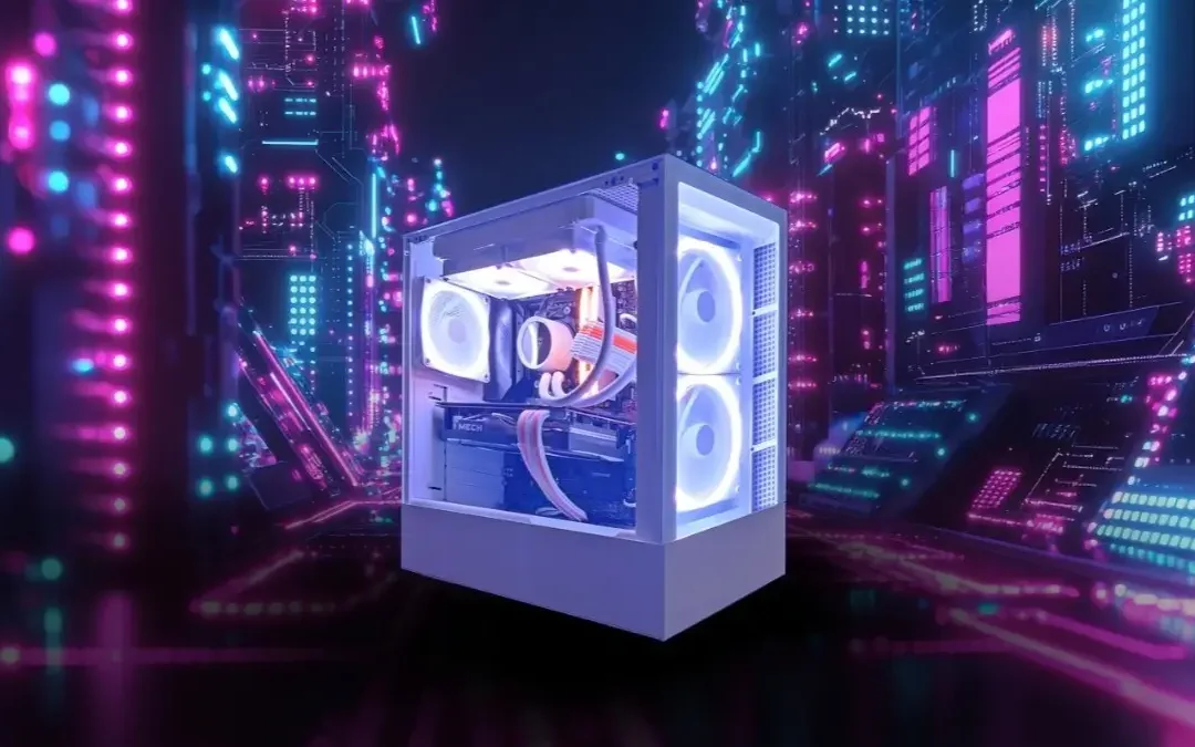 Cyberpunk Dream in White – Custom NZXT H5 Pro Elite Build
